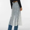 Vmharper midi-rok met hoge taille