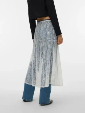 Vmharper midi-rok met hoge taille