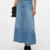 Vmhilla midi-rok met middelhoge taille