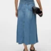Vmhilla midi-rok met middelhoge taille