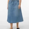 Vmhilla midi-rok met middelhoge taille