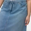 Vmhilla midi-rok met middelhoge taille