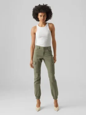 Vmivy cargobroek met middelhoge taille