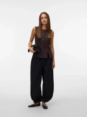 Vmjaya-broek met middelhoge taille