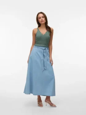 Vmjolene lange rok met middelhoge taille