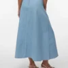 Vmjolene lange rok met middelhoge taille