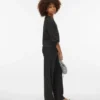 Vmkanva-broek met middelhoge taille