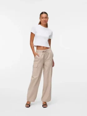 Vmkarlie cargobroek met middelhoge taille