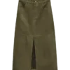 Vmkathy midi-rok met hoge taille
