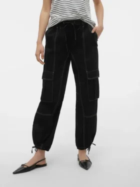 Vmkim cargobroek met middelhoge taille