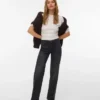 VMLexi-Stretch jeans met middelhoge taille en wijde pijpen
