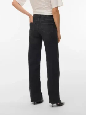 VMLexi-Stretch jeans met middelhoge taille en wijde pijpen