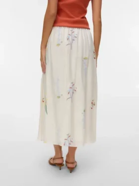 Vmlina midi-rok met hoge taille