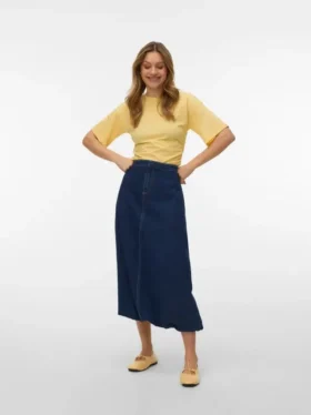 Vmlinda lange rok met middelhoge taille