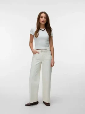 Vmlullu-jeans met lage taille en wijde pijpen