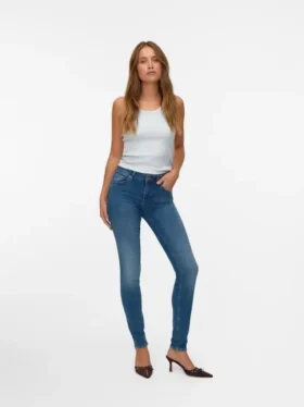 Vmlux Mid Rise Slim Fit-Jeans