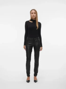 Vmluxe broek met middelhoge taille