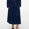 Vmmaiken midi-rok met hoge taille