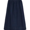 Vmmaiken midi-rok met hoge taille