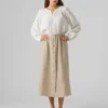 Vmmelaney lange rok met hoge taille