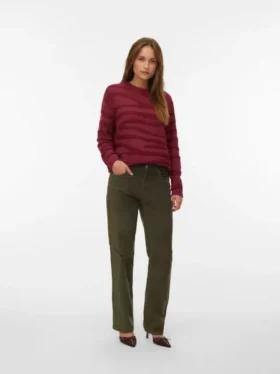 Vmmelisa broek met middelhoge taille