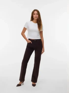 Vmmelisa broek met middelhoge taille