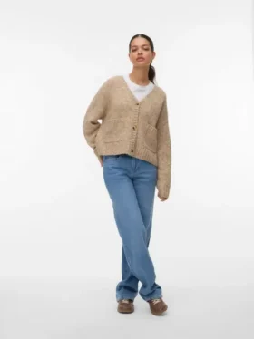 Vmmelisa-Jeans met middelhoge taille en wijde pijpen