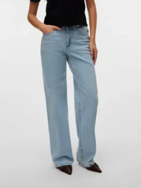 Vmmelisa-Jeans met middelhoge taille en wijde pijpen