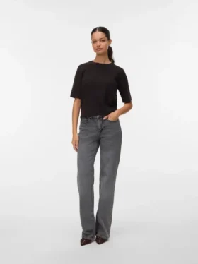 Vmmelisa-Jeans met middelhoge taille en wijde pijpen