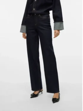 Vmmelisa-Jeans met middelhoge taille en wijde pijpen
