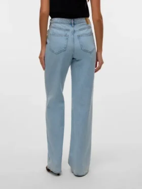 Vmmelisa-Jeans met middelhoge taille en wijde pijpen