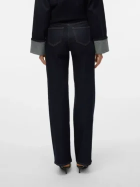 Vmmelisa-Jeans met middelhoge taille en wijde pijpen