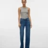 Vmmelisa-Jeans met middelhoge taille en wijde pijpen