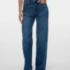 Vmmelisa-Jeans met middelhoge taille en wijde pijpen