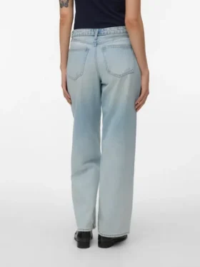 Vmmilou jeans met middelhoge taille en wijde pijpen
