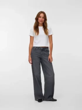 Vmmira-Jeans met middelhoge taille en wijde pasvorm