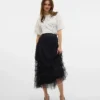 Vmnaja lange rok met middelhoge taille