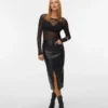 Vmnatalie midi-rok met hoge taille