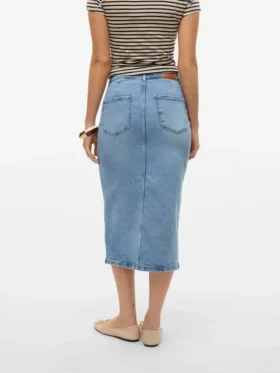 Vmnatalie midi-rok met hoge taille