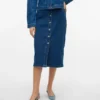 Vmnatty midi-rok met middelhoge taille