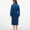 Vmnatty midi-rok met middelhoge taille