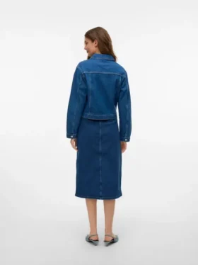 Vmnatty midi-rok met middelhoge taille