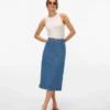 Vmnatty midi-rok met middelhoge taille