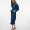 Vmnatty midi-rok met middelhoge taille