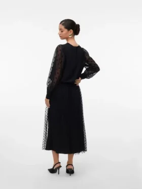 Vmnetha lange rok met hoge taille