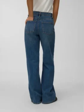 Vmolivia-Jeans met hoge taille en wijde pijpen