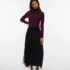 Vmpearl lange rok met middelhoge taille