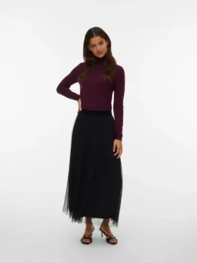 Vmpearl lange rok met middelhoge taille