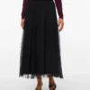 Vmpearl lange rok met middelhoge taille
