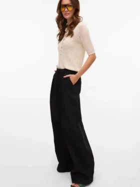 Vmpennie-Jeans met hoge taille en wijde pijpen